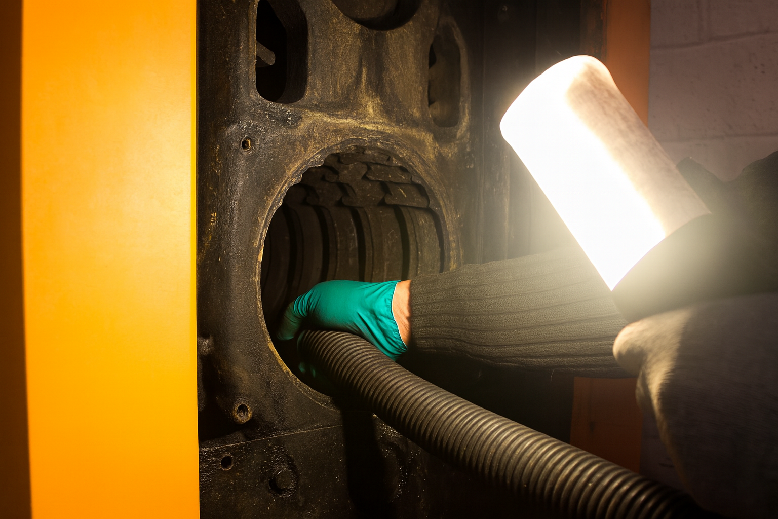 Maintenance d'éléments sur chaudière fioul ou gaz